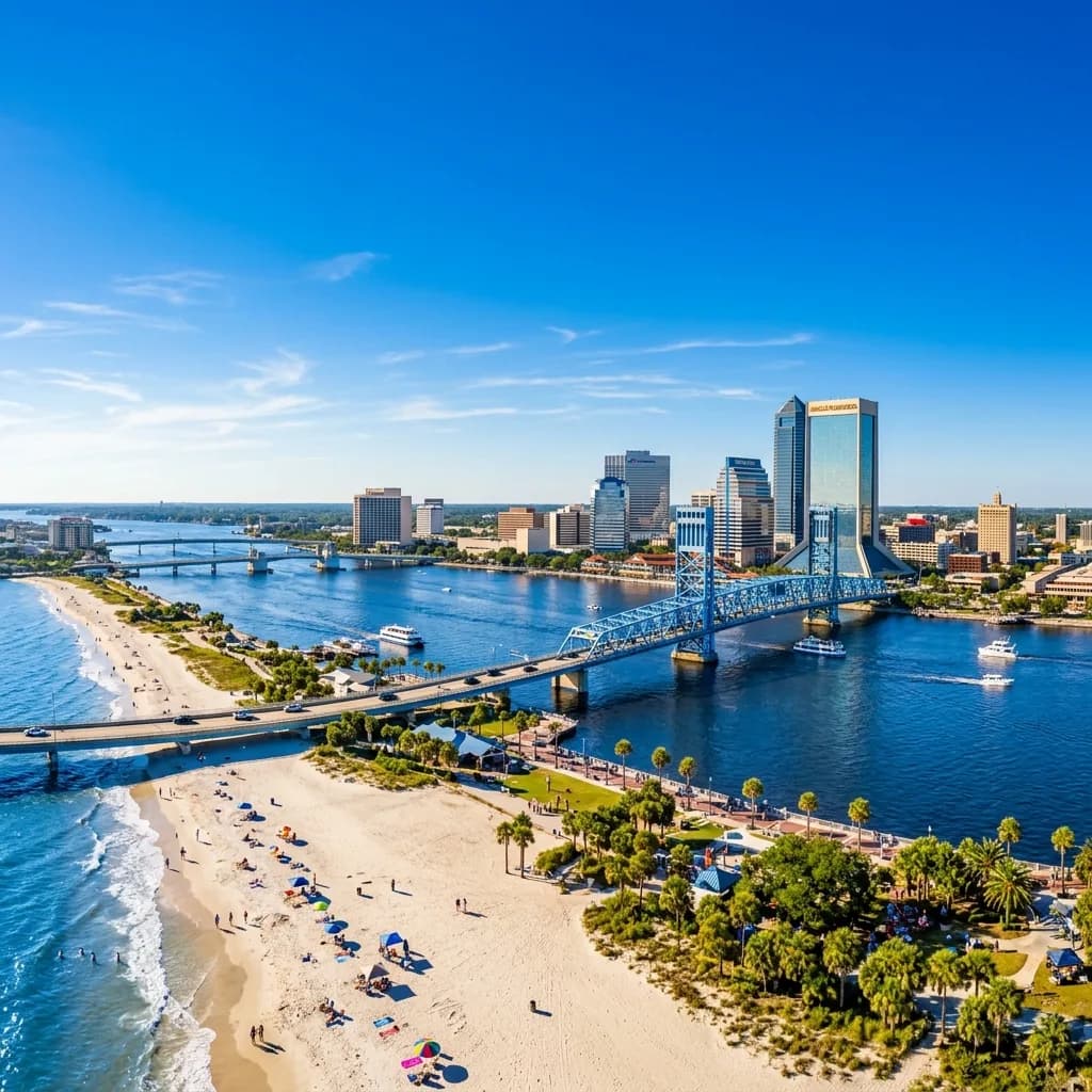 Jacksonville, Florida waterfront and travel destination