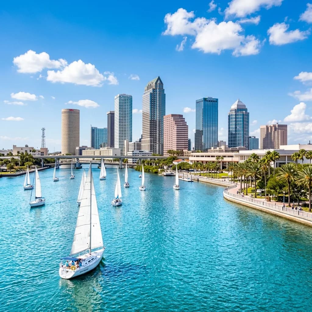 Tampa, Florida waterfront and travel destination